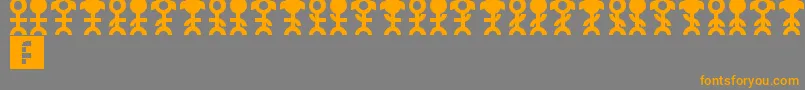 Pictopeeps Font – Orange Fonts on Gray Background