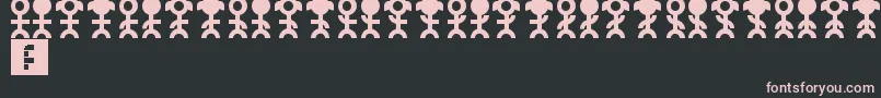 Pictopeeps Font – Pink Fonts on Black Background