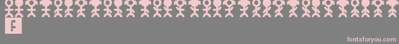 Pictopeeps Font – Pink Fonts on Gray Background