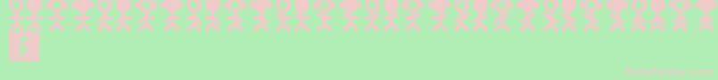 Pictopeeps Font – Pink Fonts on Green Background