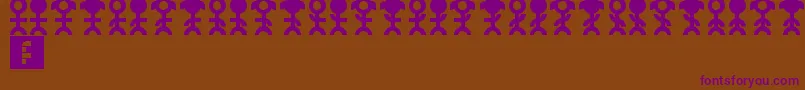 Pictopeeps Font – Purple Fonts on Brown Background