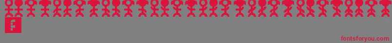 Pictopeeps Font – Red Fonts on Gray Background