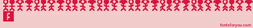 Pictopeeps Font – Red Fonts on Pink Background