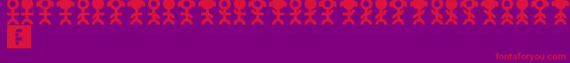 Pictopeeps Font – Red Fonts on Purple Background