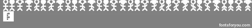 Pictopeeps Font – White Fonts on Gray Background