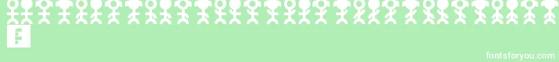 Pictopeeps Font – White Fonts on Green Background