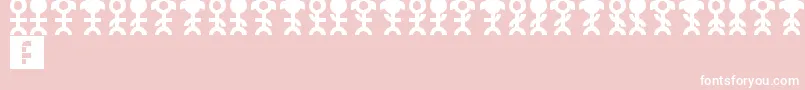 Pictopeeps Font – White Fonts on Pink Background
