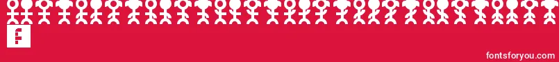 Pictopeeps Font – White Fonts on Red Background