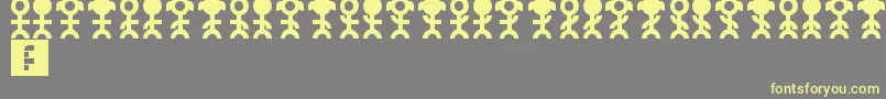 Pictopeeps Font – Yellow Fonts on Gray Background
