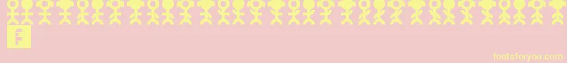 Pictopeeps Font – Yellow Fonts on Pink Background