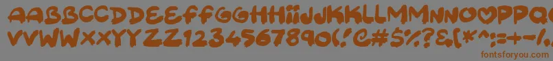 Шрифт Sweetpaint – коричневые шрифты на сером фоне