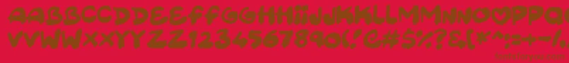 Sweetpaint-Schriftart – Braune Schriften auf rotem Hintergrund