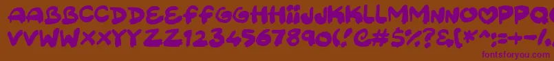 Sweetpaint Font – Purple Fonts on Brown Background