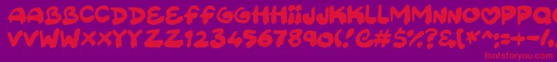 Sweetpaint Font – Red Fonts on Purple Background