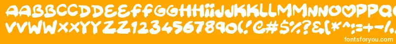 Sweetpaint Font – White Fonts on Orange Background