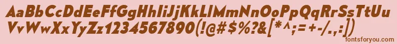 MesmerizeEbIt Font – Brown Fonts on Pink Background