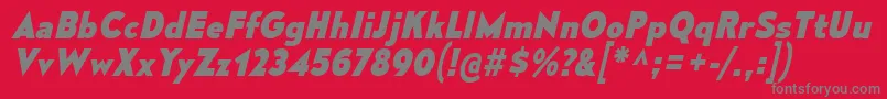 MesmerizeEbIt Font – Gray Fonts on Red Background