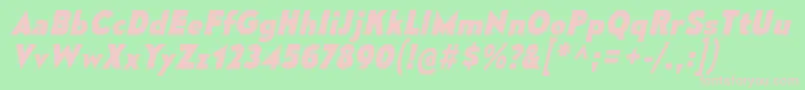 フォントMesmerizeEbIt – 緑の背景にピンクのフォント
