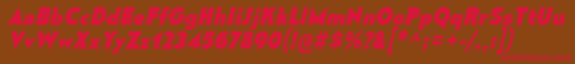 MesmerizeEbIt Font – Red Fonts on Brown Background