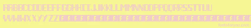 NecktieStripes Font – Pink Fonts on Yellow Background