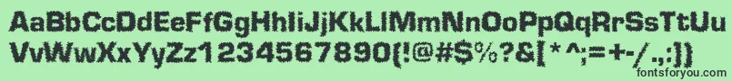 Shokkked Font – Black Fonts on Green Background