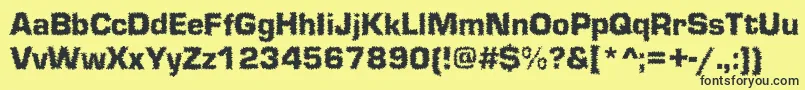 Shokkked Font – Black Fonts on Yellow Background