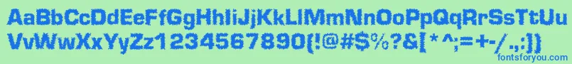 Shokkked Font – Blue Fonts on Green Background