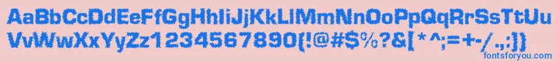 Shokkked Font – Blue Fonts on Pink Background