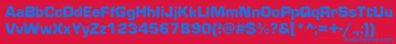 Shokkked Font – Blue Fonts on Red Background