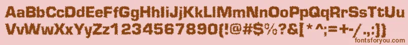 Shokkked Font – Brown Fonts on Pink Background