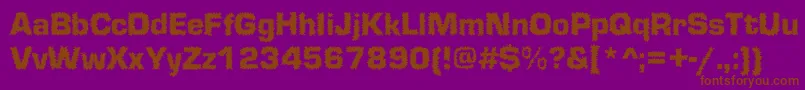 Shokkked Font – Brown Fonts on Purple Background