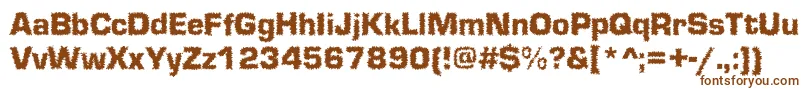 Shokkked Font – Brown Fonts on White Background