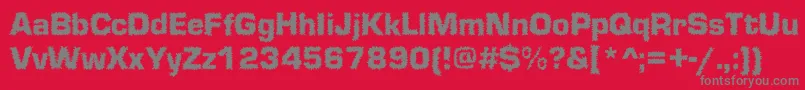 Shokkked Font – Gray Fonts on Red Background
