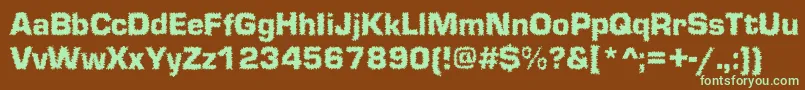 Shokkked Font – Green Fonts on Brown Background