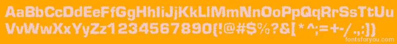 Shokkked Font – Pink Fonts on Orange Background