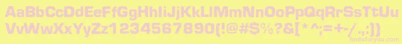 Shokkked Font – Pink Fonts on Yellow Background