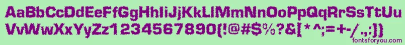 Shokkked Font – Purple Fonts on Green Background