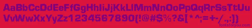 Shokkked Font – Purple Fonts on Red Background