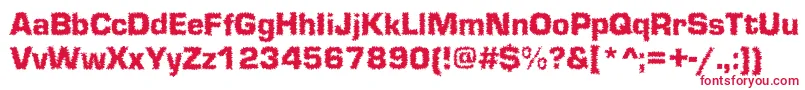 Shokkked Font – Red Fonts on White Background