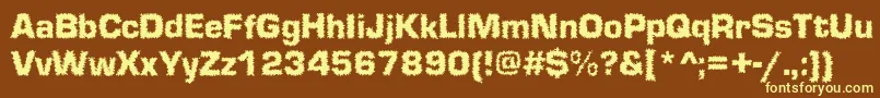 Shokkked Font – Yellow Fonts on Brown Background