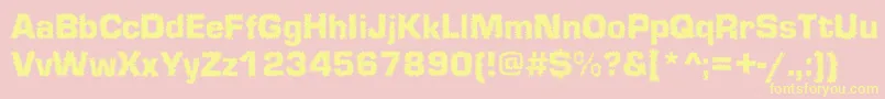 Shokkked Font – Yellow Fonts on Pink Background