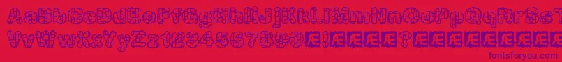 KatalystActiveBrk Font – Purple Fonts on Red Background