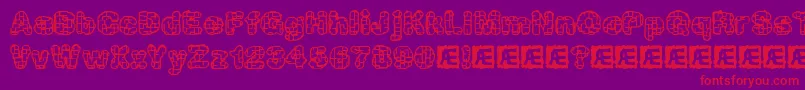 KatalystActiveBrk Font – Red Fonts on Purple Background