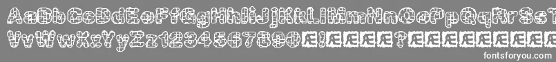 フォントKatalystActiveBrk – 灰色の背景に白い文字