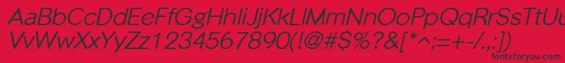 PhinsterItalic Font – Black Fonts on Red Background