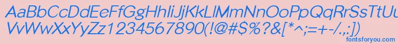 PhinsterItalic Font – Blue Fonts on Pink Background