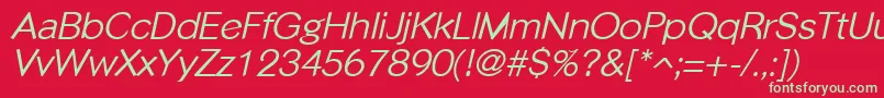 PhinsterItalic Font – Green Fonts on Red Background