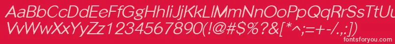 PhinsterItalic Font – Pink Fonts on Red Background