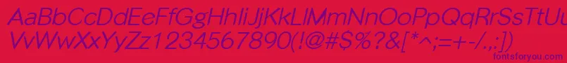 フォントPhinsterItalic – 赤い背景に紫のフォント