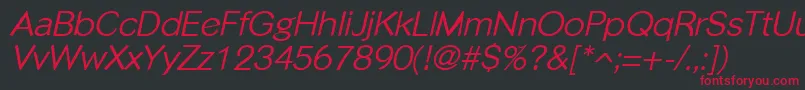 PhinsterItalic Font – Red Fonts on Black Background